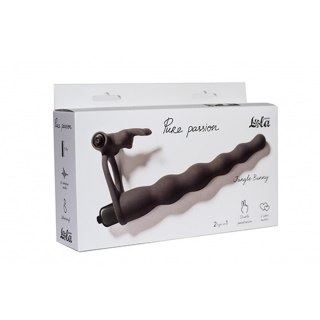 Strap-on silikonowy Pure Passion Jungle Bunny czarny 16,5 cm