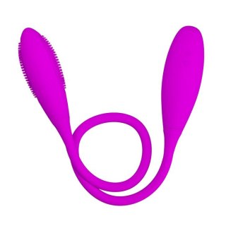 Wibrator podwójny Pretty Love Snaky Vibe silikonowy fioletowy USB 60cm