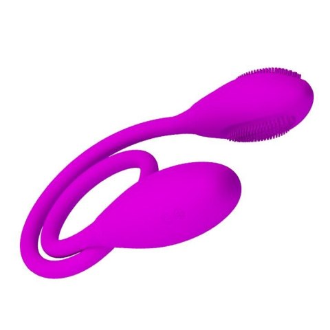 Wibrator podwójny Pretty Love Snaky Vibe silikonowy fioletowy USB 60cm