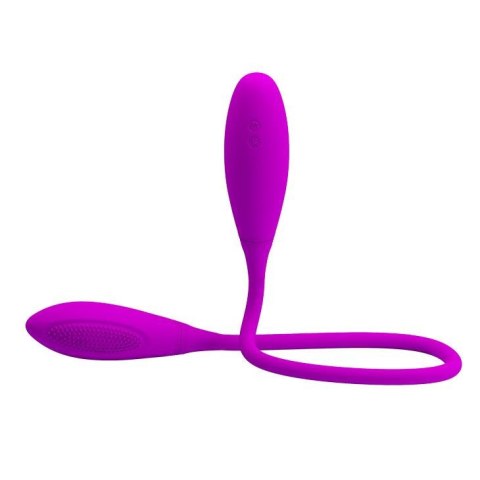 Wibrator podwójny Pretty Love Snaky Vibe silikonowy fioletowy USB 60cm
