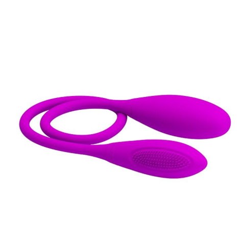 Wibrator podwójny Pretty Love Snaky Vibe silikonowy fioletowy USB 60cm