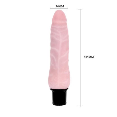 Wibrator realistyczny Baile 23 cm cyberskóra wodoodporny różowy cielisty