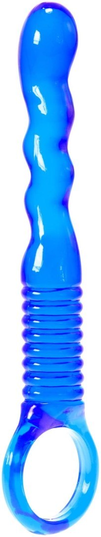 Prążkowany korek analny Me You Us niebieski 15,2 cm