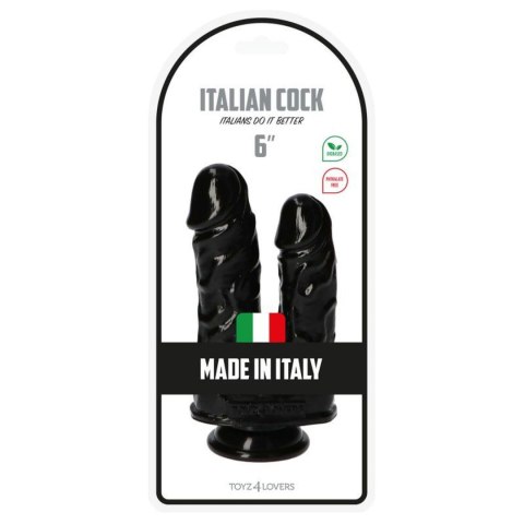 Dildo podwójne z przyssawką Toyz4lovers czarne 155 cm