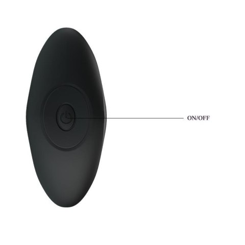 Korek analny wibrujący Pretty Love silikonowy 12 funkcji USB czarny 10,5 cm