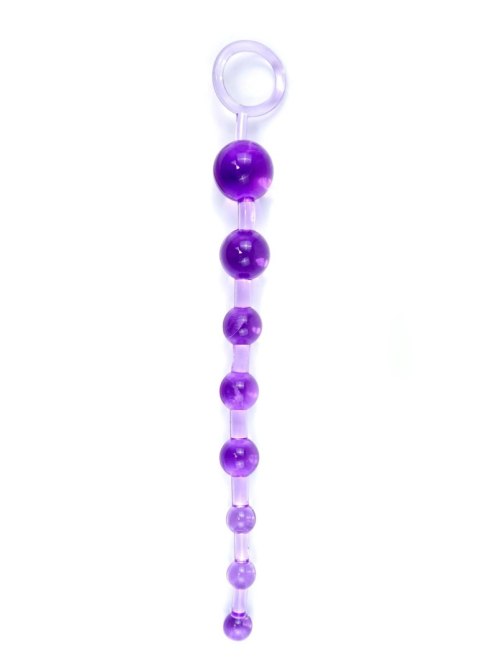 Kulki analne żelowe 10 kulek fioletowe EasyLove 29 cm