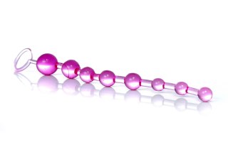 Kulki analne żelowe EasyLove 10 kulek różowe 29 cm