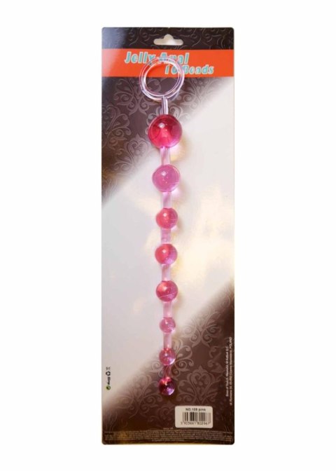 Kulki analne żelowe EasyLove 10 kulek różowe 29 cm