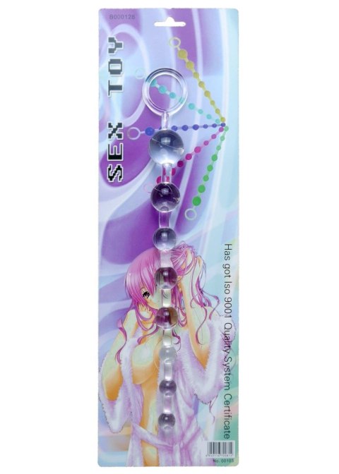 Kulki analne żelowe EasyLove przezroczyste 10 kulek 29 cm