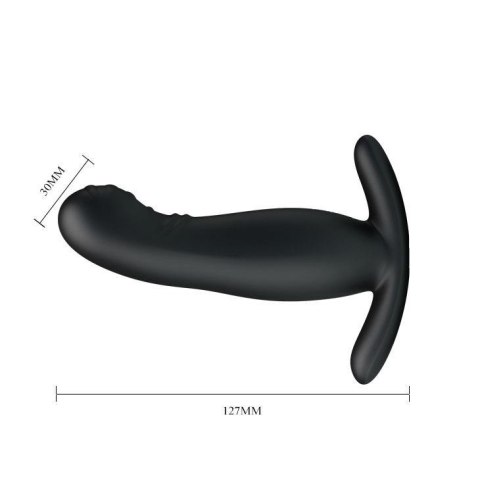 Masażer prostaty Pretty Love wibrujący łaskoczący czarny USB 13 cm