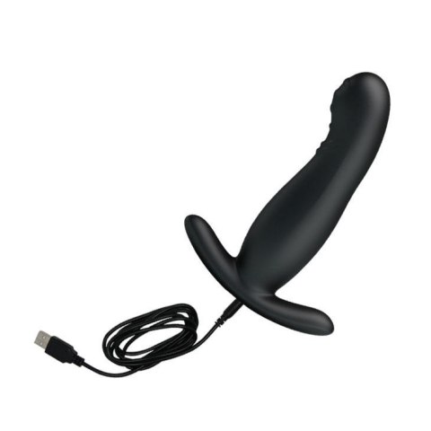 Masażer prostaty Pretty Love wibrujący łaskoczący czarny USB 13 cm