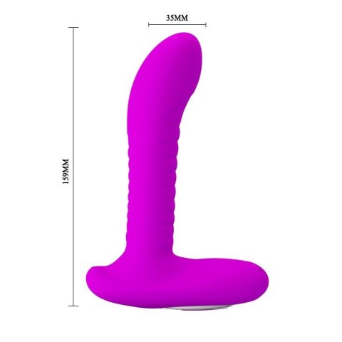 Masażer prostaty silikonowy Pretty Love 12 wibracji 3 rotacje USB 16 cm