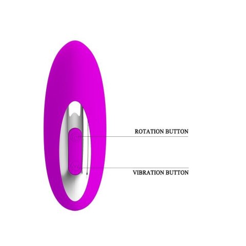 Masażer prostaty silikonowy Pretty Love 12 wibracji 3 rotacje USB 16 cm