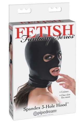 Maska Spandex Fetish Fantasy Series z trzema otworami