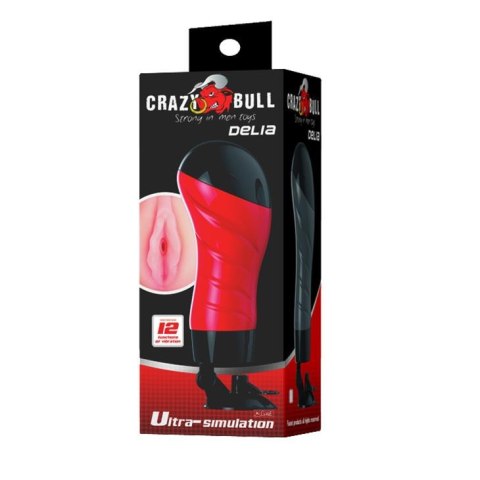 Masturbator analny Pretty Love Crazy Bull Delia 12 wibracji 28 cm