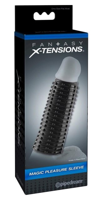 Nakładka na penisa Fantasy X Tensions nubbingowa ciemna 13,9 cm