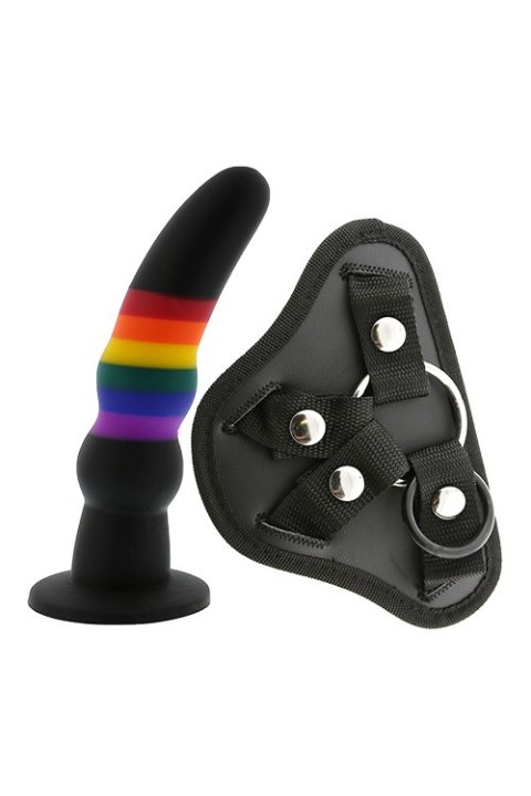 Strap on silikonowy kolorowy Dream Toys 17 cm