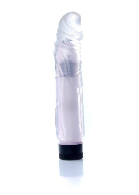 Wibrator żelowy Juicy Jelly regulowany przezroczysty 22 cm