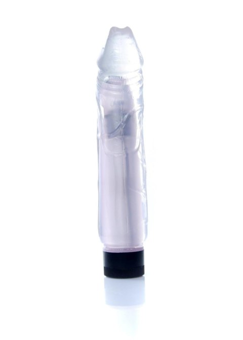 Wibrator żelowy Juicy Jelly regulowany przezroczysty 22 cm