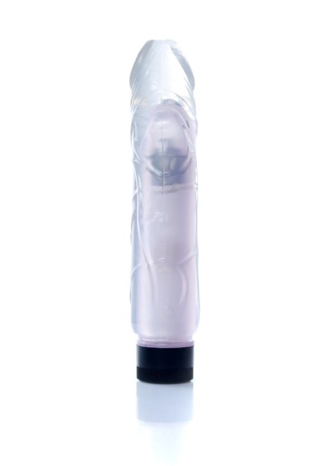 Wibrator żelowy Juicy Jelly regulowany przezroczysty 22 cm