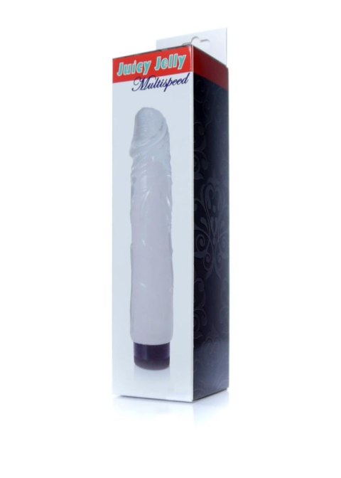 Wibrator żelowy Juicy Jelly regulowany przezroczysty 22 cm