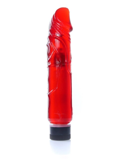 Wibrator żelowy realistyczny EasyLove czerwony 22 cm regulowany