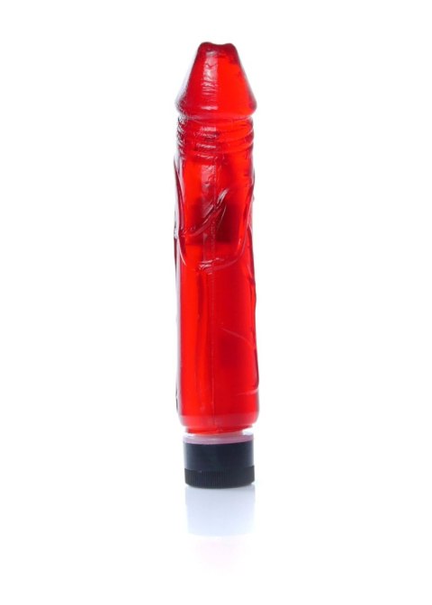 Wibrator żelowy realistyczny EasyLove czerwony 22 cm regulowany