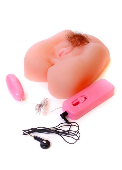 Wibrujący masturbator wagina i anus EasyLove 16 cm