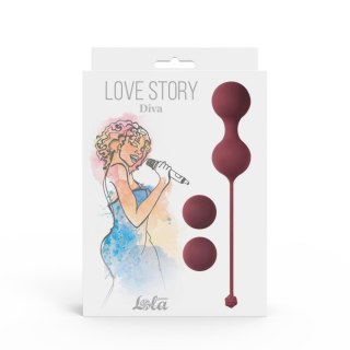 Zestaw kulek dopochwowych Diva Love Story czerwony