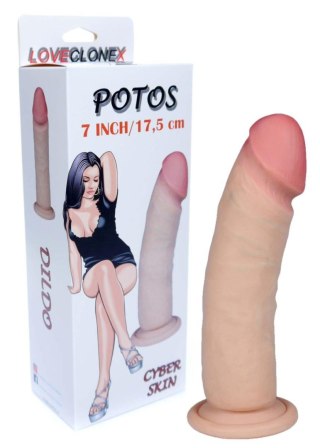 Dildo realistyczne z miękkiej cyberskóry 18 cm z przyssawką
