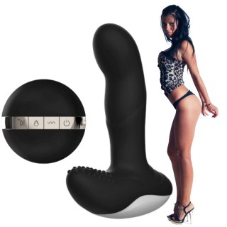 Masażer prostaty silikonowy z pilotem USB grzewczy 13.5 cm czarny
