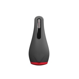Masturbator ssący Airturn 2 z wibracją i podgrzewaniem USB czarny 22 cm