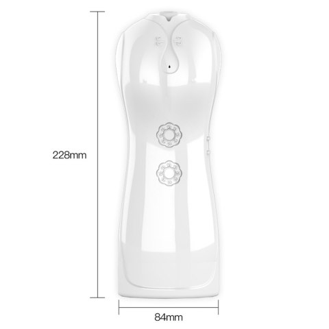 Pulsujący wibrujący masturbator B Series Fox biały USB