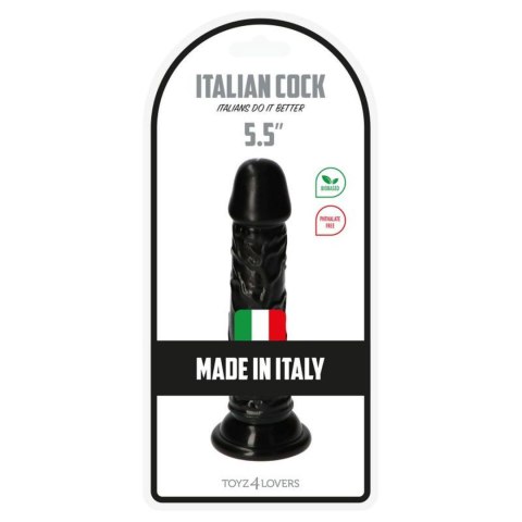 Realistyczne dildo Rino Toyz4lovers czarny 14 cm z przyssawką