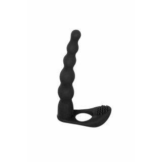 Strap on silikonowy wibrujący Farnell czarny 17 cm