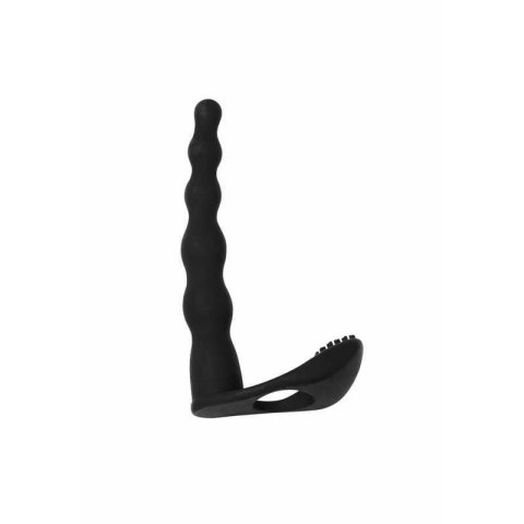 Strap on silikonowy wibrujący Farnell czarny 17 cm