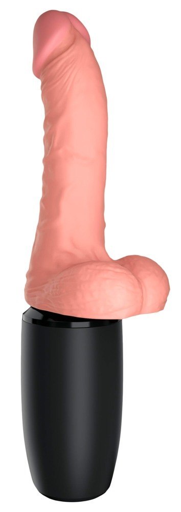 Wibrator realistyczny King Cock Plus z pchnięciami USB 27 cm