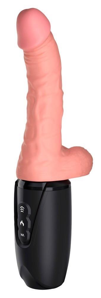 Wibrator realistyczny King Cock Plus z pchnięciami USB 27 cm