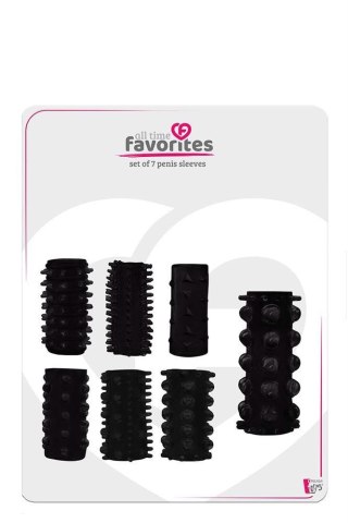 Zestaw 7 nakładek na penisa All Time Favorites Dream Toys czarny