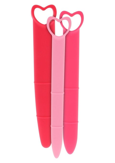 Dilatatory waginalne silikonowe Mae B różowe 3 szt 21 cm