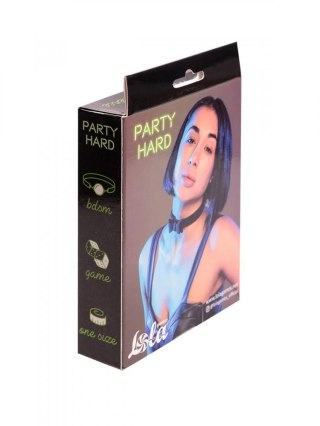 Kołnierz Party Hard Decadence Lola Games czarno czerwony 49 cm