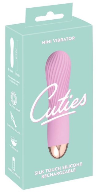 Mini wibrator Cuties różowy silikonowy USB 12,5 cm