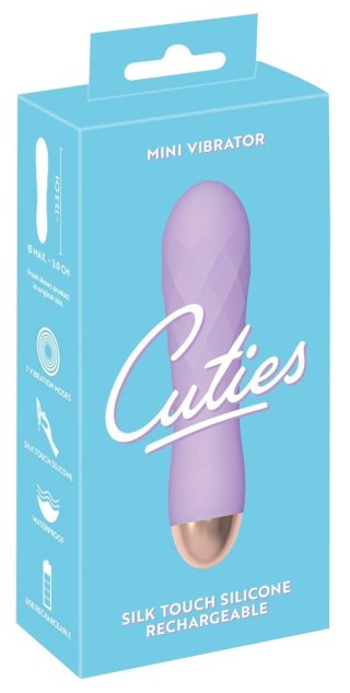 Mini wibrator silikonowy Cuties fioletowy USB 12,5 cm