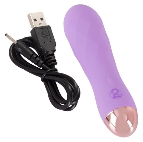 Mini wibrator silikonowy Cuties fioletowy USB 12,5 cm