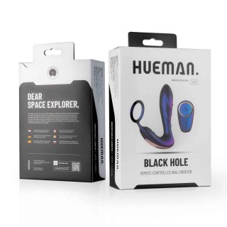 Wibrator analny z pierścieniem Hueman Black Hole fioletowy USB