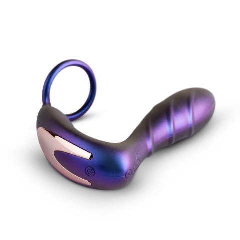 Wibrator analny z pierścieniem Hueman Black Hole fioletowy USB