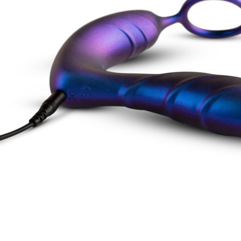 Wibrator analny z pierścieniem Hueman Black Hole fioletowy USB