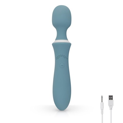 Wibrator różdżkowy Orchidea Bloom niebieski silikonowy USB 23 cm