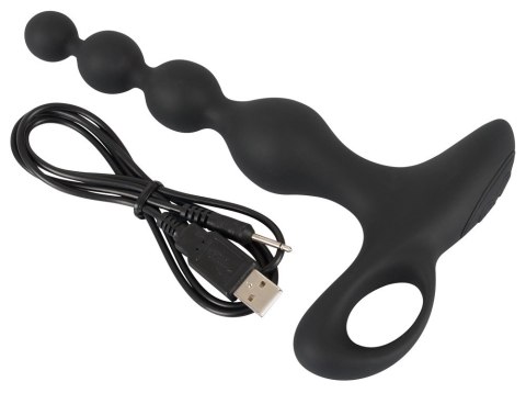 Wibrujące kule analne Black Velvets silikonowe 20 cm USB