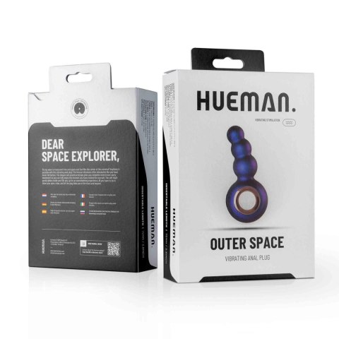 Wibrujący korek analny Hueman Outer Space fioletowy USB